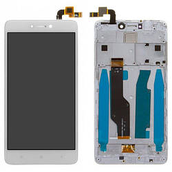 Дисплей для Xiaomi Redmi Note 4X, Note 4 Global (2017), модуль в зборі (екран і сенсор), з рамкою дисплея Білий