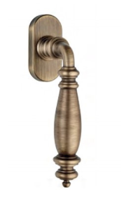 Дизайнерська віконна ручка Fadex Siena 403DK матова бронза (Італія)