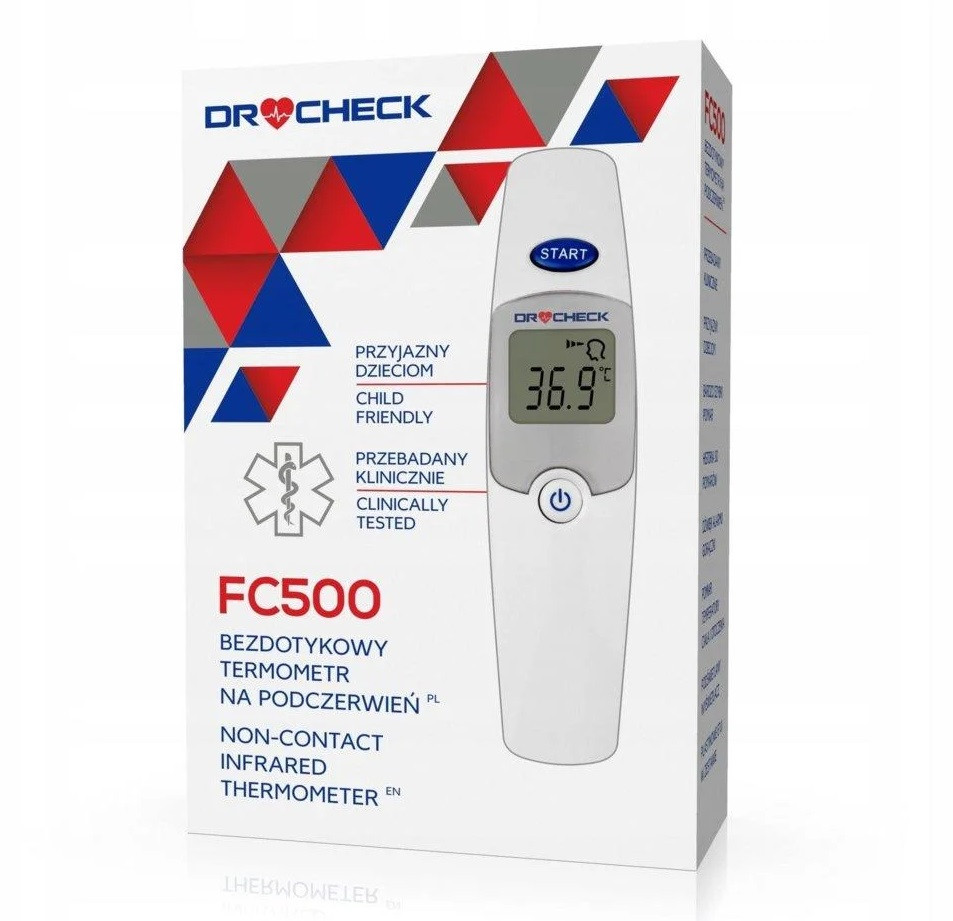 Термометр-пірометр безконтактний DR CHECK FC 500 для тіла ( 34.0- 42,2 °C), предметів (0 + 100 °C), Польща