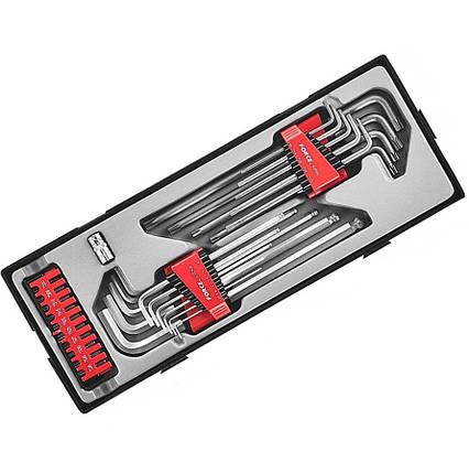 Набір Г-подібних ключів та біт у ложементі 30 од. T5303 F, фото 1