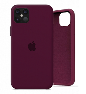 Чохол Silicone Case Full для iPhone 12 Pro Max marsala