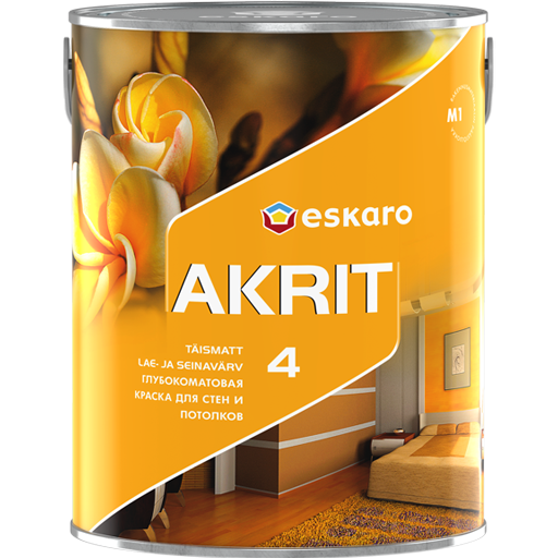 Eskaro Akrit 4 Глубокоматовая фарба для стін і стелі 2.85