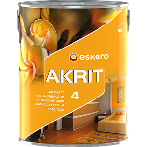 Eskaro Akrit 4 Глубокоматовая фарба для стін і стелі 2.85