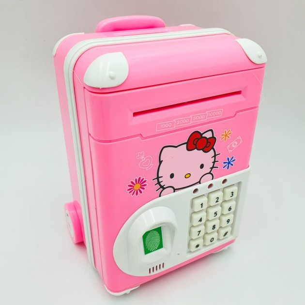 Електронна Скарбничка сейф з кодовим замком + купюроприймач, валіза "Hello Kitty"