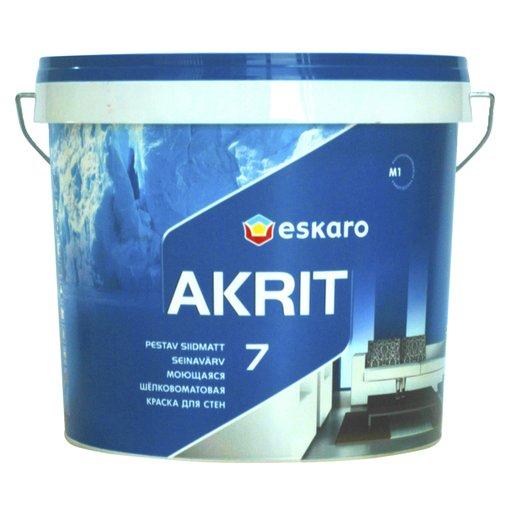 Eskaro Akrit 7 Фарба, що миється шовково-матова для стін 4.75
