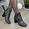 Черевики жіночі шкіряні на невисокому каблуці, фото 5