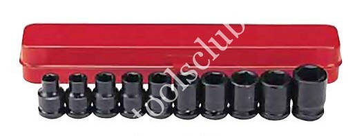 Набір головок 1/2" 6-гр. ударних 10 пр. (10-24 мм) 4109-10 F, фото 2