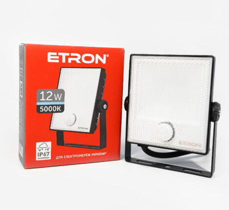 Прожектор 12W 5000К з датчиком руху ETRON Spotlight 1-ESP-222, 20228