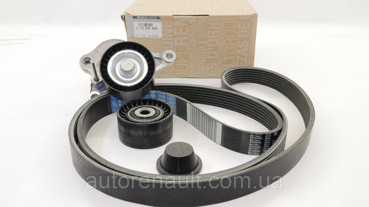 Комплект ременя генератора Рено Трафік 2.0 dCi (-AC) - RENAULT (Оригінал) 117209389R, фото 1