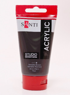 Фарби акрилові "Santi Studio" Ван-дік коричневий , 75 мл, 351028