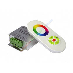Контроллер однозональный  RF RGB 18А White (Touch)