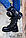 Жіночі демісезонні черевики Prada Monolith leather boots Чорні  Люкс, фото 4
