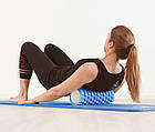 Ролик масажний для йоги, фітнесу РОЖЕВИЙ | Масажер для спини і ніг | Валик для фітнесу масажний, фото 6