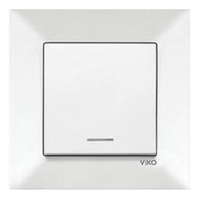 Вимикач VI-KO Meridian білий 1кл з підсвіткою