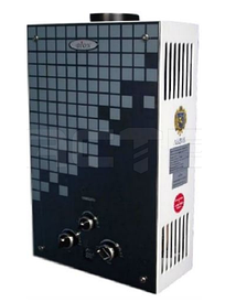 Колонка газова DION JSD 08 "Клітка", Потужність: 16 кВт, Проток 8 л/хв, Димохідна тип, розпал від батарей