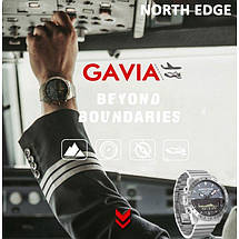 Годинник тактичні чоловічий North Edge Gava 20BAR компас, барометр, педометр, режим дайвінга, фото 2