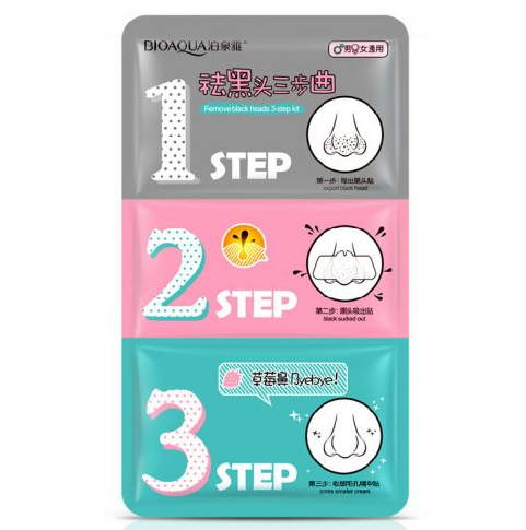 Маска проти чорних цяток Bioaqua Remove Black Heads The Nasal Membrane Pore Trilogy