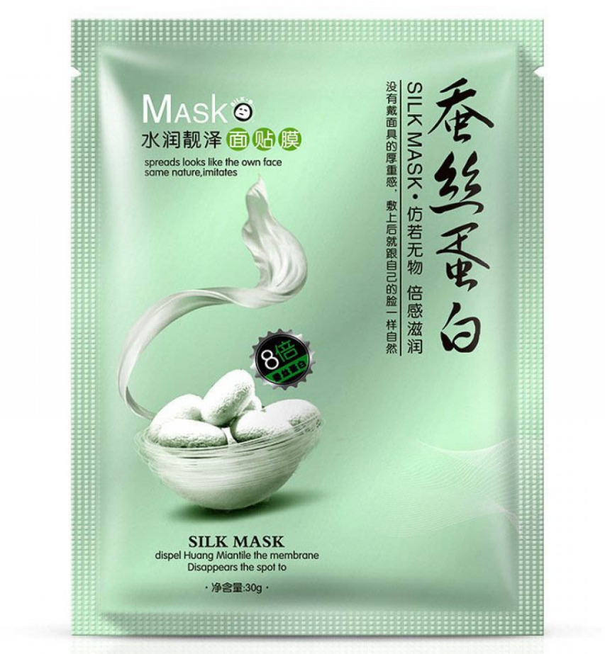 Протизапальна тканинна маска із шовковим протеїном OneSpring Silk Mask (green)