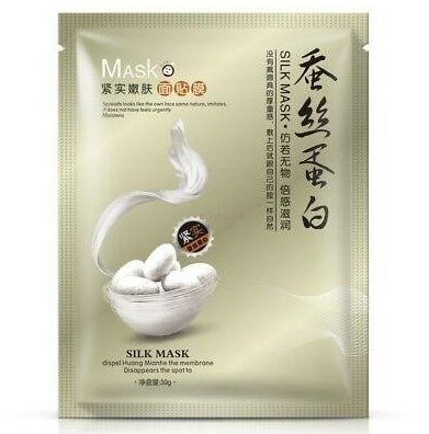 Омолоджуюча тканинна маска з шовковим протеїном OneSpring Silk Mask (gold)