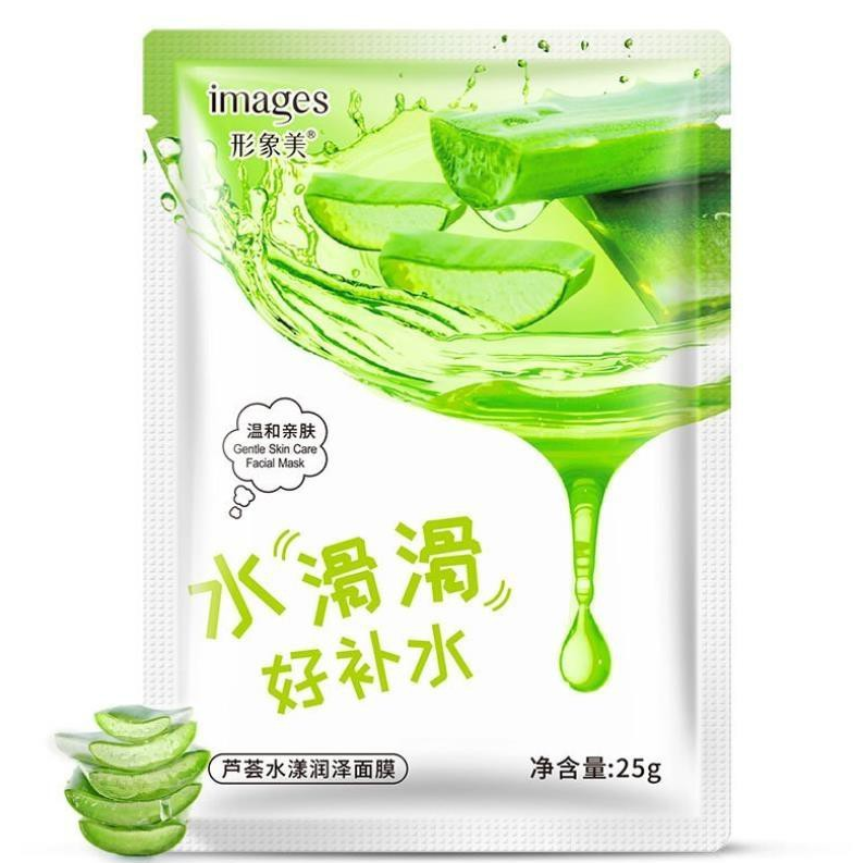 Заспокійлива тканинна маска для обличчя з екстрактом алое Images Gentle Skin Care