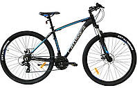 Велосипед алюминиевый Crosser Inspiron 29", рама 19" черно-синий, горный