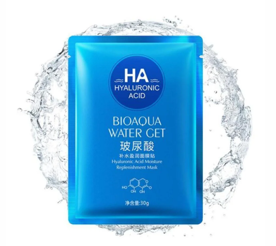 Тканинна маска для обличчя Bioaqua HA Hyaluronic Acid Water Get