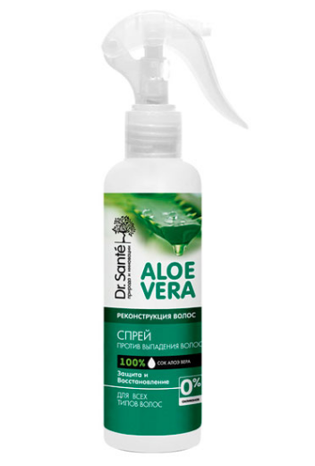 Спрей для волосся проти випадіння Реконструкція 150 мл Dr.Sante "Aloe Vera"