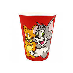 Паперовий одноразовий стакан Том і Джеррі, 400 мл - 50шт/уп стаканчики для гарячих і холодних напоїв