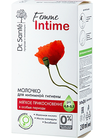 Молочко для інтимної гігієни М'яке дотик для чутливої шкіри 230 мл Dr.Sante Femme Intime