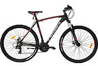 Велосипед алюминиевый Crosser Inspiron рама 22", колеса 29" черно-красный горный