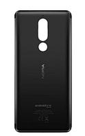 Задняя крышка для Nokia 5.1 TA-1061/TA-1075, черная, оригинал