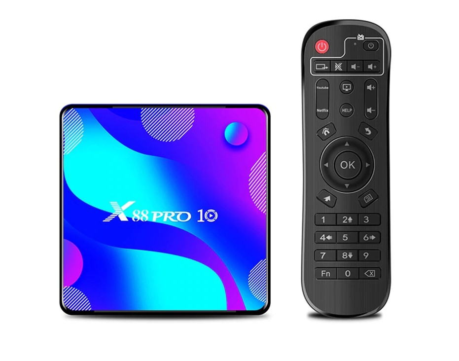 ТБ-приставка X88 Pro 10 4/64 GB Смарт ТБ приставка — 4K Android 9 купити