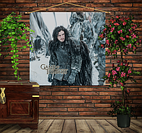 Мобильная картина-постер (гобелен) на ткани с 3D с принтом Game of Thrones Jon Snow