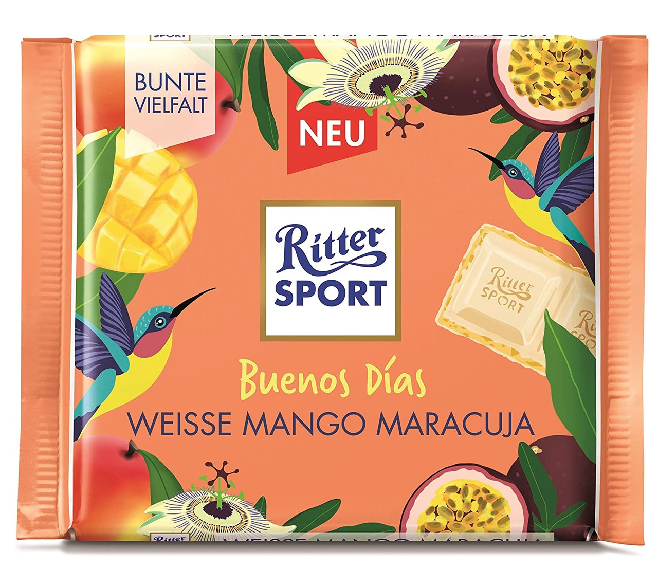 Шоколад білий Ritter Sport Weisse Mango Maracuja 100 г Німеччина