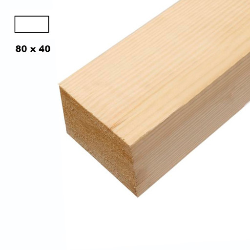 Брус дерев'яний строганий 80*40мм