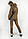 Повсякденна жіноча кофта-худі кольору Мокко на флісі з капюшоном S,M,L із кишенями, фото 4