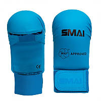 Перчатки для карате SMAI WKF (SM P101) Blue без защиты большого пальца XS