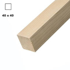 Брус дерев'яна яний строганий 40*40мм
