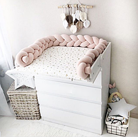 Дитячий комод-пеленатор на телескопах колір білий  Лайт