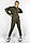 Жіноча флісова кофта-худі у кольорі хакі з кишенями та капюшоном XL, XXL, 3XL, фото 2