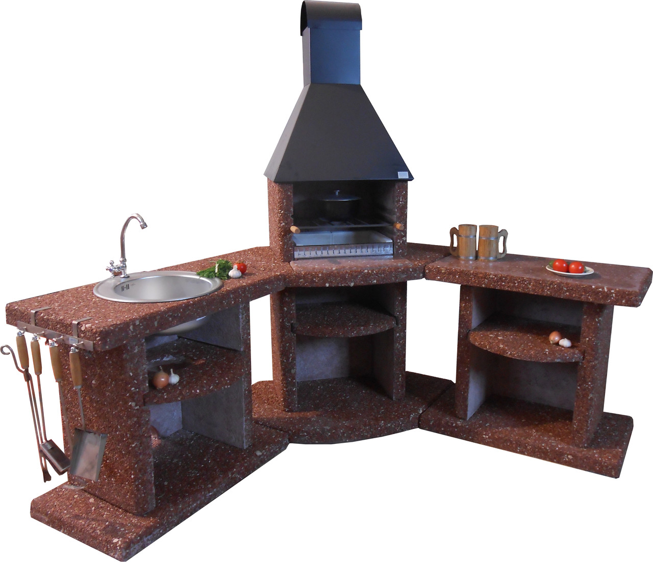 Камін барбекю вуличний Престиж (теракот), фото 1