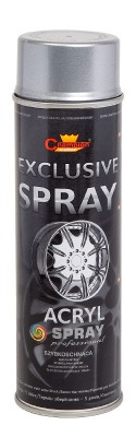 Фарба аерозольна для дисків Champion Exclusive Spray срібляста 500ml, фото 1