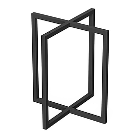 Каркас для журнального столу з металу 400×400 мм, H 450 мм Чорний