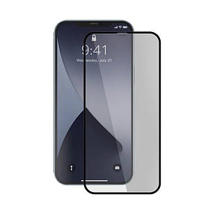 Ультратонке матове захисне скло Baseus Curved Frosted Tempered Glass 0.25 mm Black для iPhone 12 mini