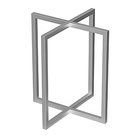 Каркас для журнального столу з металу 400×400 мм, H 450 мм Сатин