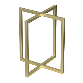 Каркас для журнального столу з металу 400×400 мм, H 450 мм Золото