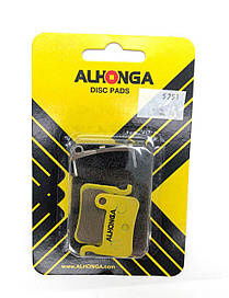Колодки гальмові велосипедні disk "ALHONGA" форма воронки к-т 2 шт