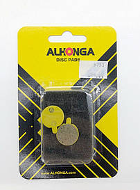 Колодки гальмівні велосипедні "ALHONGA" кругла з хвостиком мала к-т 2 шт для ZOOM DB 250, 350, 450, 550, xiaomi m365 X- rated