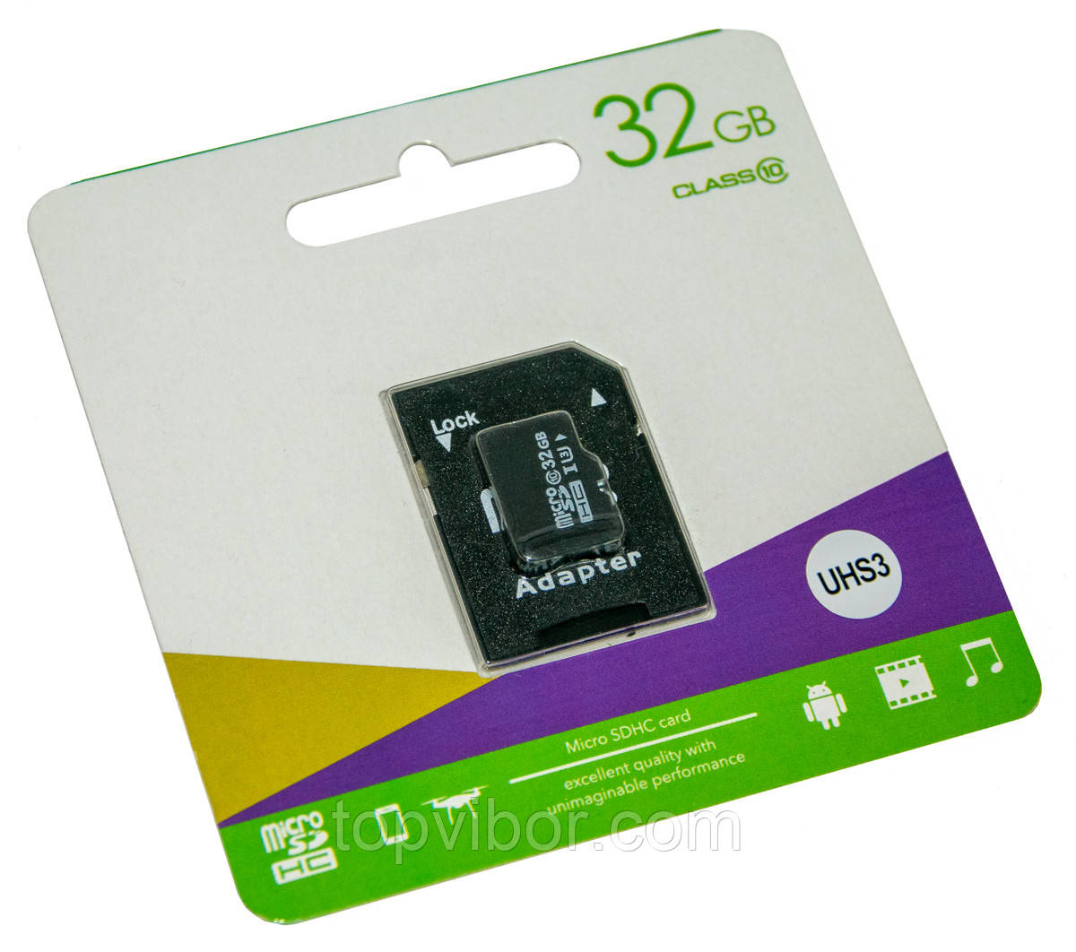 Micro sd карта пам'яті з адаптером на 32 гб (TG) class 10, флешка для телефону, фотоапарата