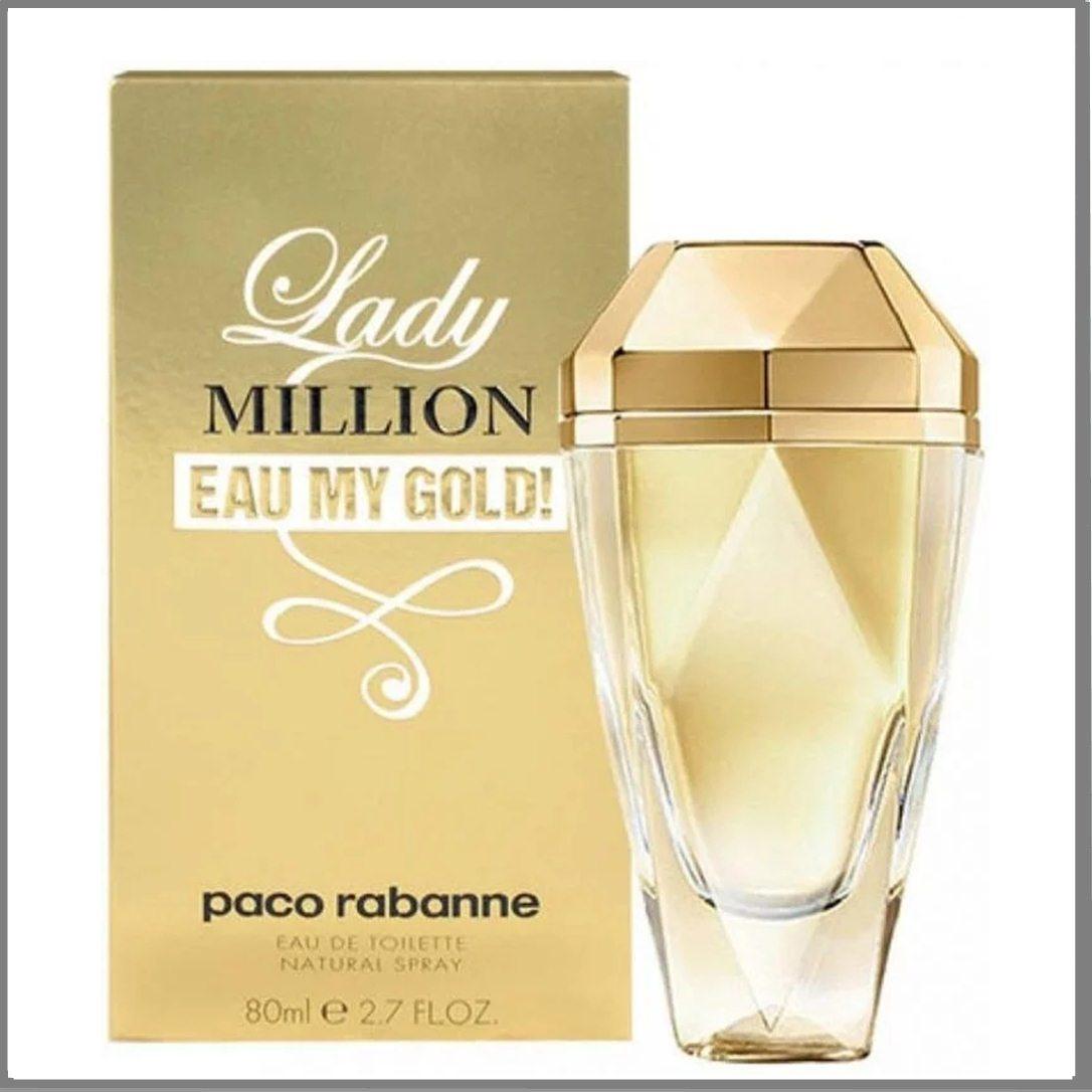 Paco Rabanne Lady Million Eau My Gold парфюмированная вода 80 ml. (Пако Рабанна Леди Миллион Еау Май Голд) - фото 1 - id-p238886406